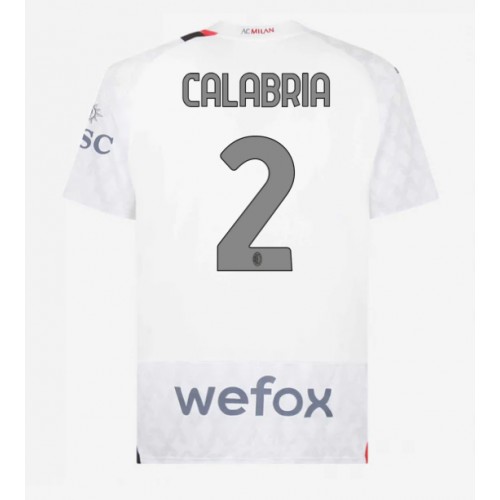 Maillot de foot AC Milan Davide Calabria #2 Extérieur 2023-24 Manches Courte